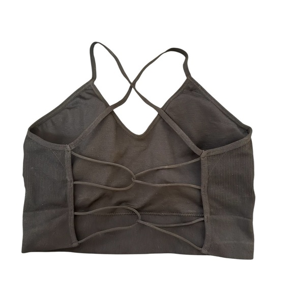 Black Strappy Sports Bra - Picture 2 of 3